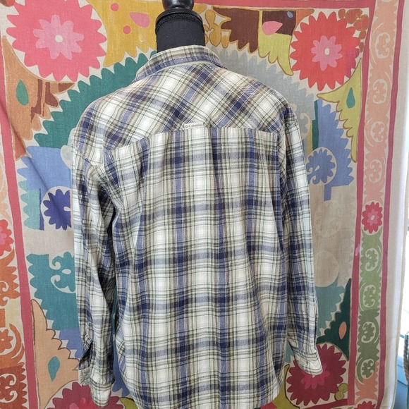 Womens Columbia 1/4 Zip Pullover Cotton Medium Plaid - Picture 12 of 16